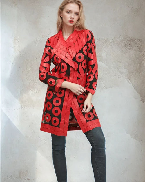 Solaire-Z Leather Mesh Coat