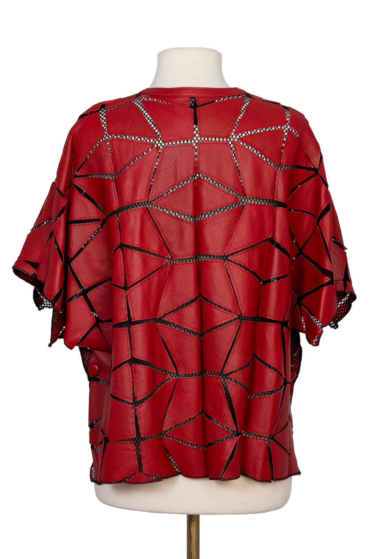 Haurra Leather Mesh Bolero Jacket