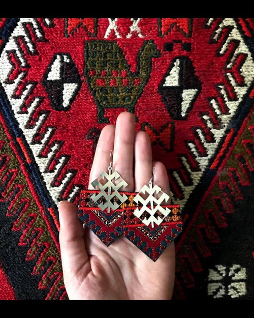 Scorpion Hand-Embroidered Statement Earrings