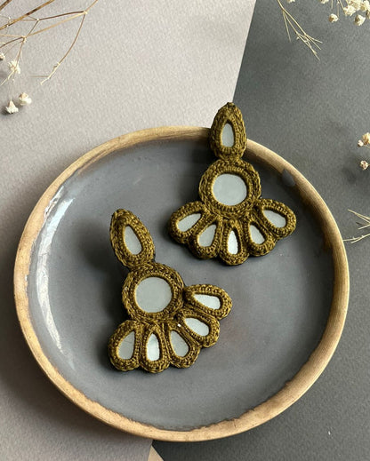 Chelcheraq Mirror Embroidered Statement Earrings